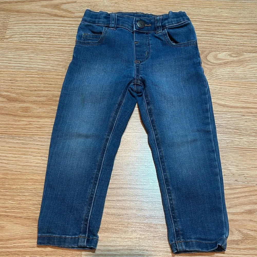 Old Navy Polka Dot Tie Front Top & Garanimals Adjustable Waist‎ Jeans Set 2T
